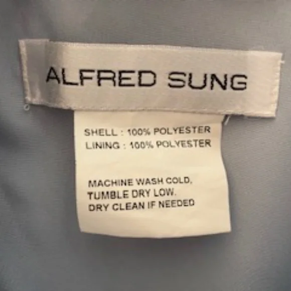 Alfred Sung -- Bow One Shoulder, Satin Twill Gown (Reg. $289) - Picture 3 of 5